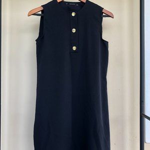 Zara Black Dress with Gold button Detail